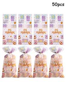 50 unidades, Sacolas para o Ramadã, Sacolas para Presente Eid Mubarak, Decoração do Ramadã 2026, Sacolas para Biscoitos e Doces, Ramadã Kareem, Festa Islâmica Muçulmana, Presente Eid Al-Fitr, Sacola para Embalagem de Alimentos, Sacola para Embalagem, Suprimentos para Confeitaria, Artigos para Festas, Artigos para Feriados - Multicolorido - Ver 7