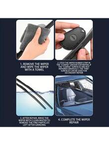 Reparaturwerkzeug für Autoscheibenwischer, tragbarer Polierer zum Entfernen von Sand, Staub, Wasserflecken und Vogelkot, Autopflegezubehör, Fahrzeugreinigungswerkzeug, Handgerät, einfache Bedienung, hochwertige Wischblätter, Polierwerkzeug, Autopflegezubehör, unverzichtbar für Roadtrips, Wunderwerk der Restauration - Verschiedenfarbig - Übersicht 13