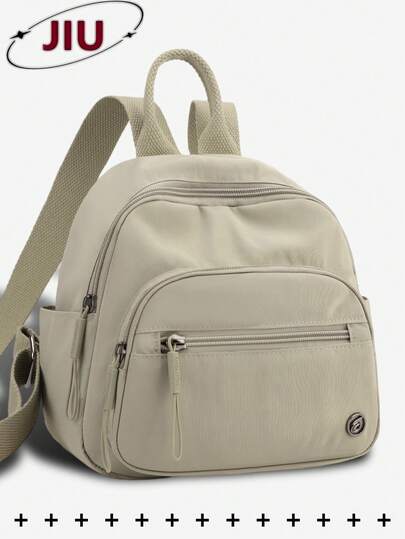 防盗多层尼龙背包，女士钱包，多功能时尚日常包，多口袋轻便旅行包，大容量简约背包，便捷背包，适合学生、护士、教师、商务人士、旅行、通勤、购物、办公、约会、徒步、训练、工作，生日礼物、节日礼物，背包