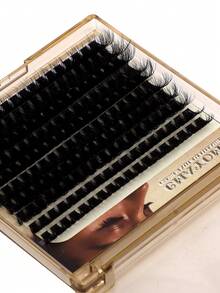 Zestaw kępek miękkich, puszystych rzęs 120D/100D/80D/60D/50D/40D/30D Grube kępki rzęs, pojedyncze rzęsy, sztuczne rzęsy z norek, kępki D+Curl, 10MM/12MM/14MM/16MM/18MM, efektowne przedłużanie rzęs, kępki rzęs, makijaż DIY (200/180/140 szt./pudełko)