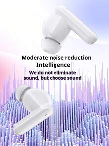 HP NR10 New Bluetooth 6.0 Headphones: Active Noise Cancellation, Long Battery Life, Low Latency, Smart Touch Controls, Wireless In-Ear Gaming Headphones - Milk Tea Color - View 7