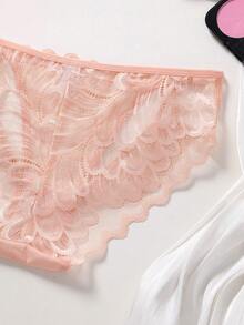 3pcs Lace Trim Hollow Sexy Panties For Women, Romantic Intimate Apparel - Multicolor - View 7