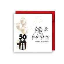 50th Birthday Card | 50 And Fabulous | Black And White | Fiftieth Birthday | Milestone Cards | Greetings Cards - Multicolor - View 7