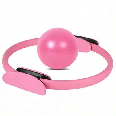 2 Sets Yoga und Pilates Fitness Sets - Heimfitnessgeräte für Frauen - Mini Pilates Ring, Pilates Yoga Übungsball, geeignet für Bein-, Arm- und Oberschenkelübungen zu Hause