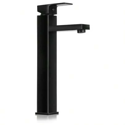 Basin Mixer Tap, 6l/Min Bathroom Taps Swivel Brass Faucet Kitchen Sink Faucets Spray Bath Fixtures Home Laundry Vanity Improvement, Hot And Cold Switch Black