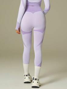 UONNOU 女士运动套装两件套，长袖上衣和长裤塑形服，女士户外休闲装 - 淡紫色 - 查看 10