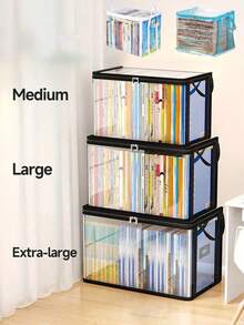 Transparent PVC Storage Bag, Multi-Functional Organizer Box With Flip Cover And Viewing Window - Durable Rectangular Household Storage Container For Toys, Crafts, Books, School Supplies, Snacks - Perfect Gift For 11 Holiday Occasions