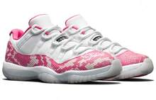 Air Jordan 11 Retro Low 'Pink Snakeskin' White Black-Pink Sneakers Women AH7860-106 - 彩色 - 查看 3
