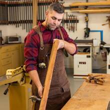 16oz Heavy Duty Waxed Canvas Work Apron - Red Water-Resistant For All Tough Jobs - màu nâu - Xem 5