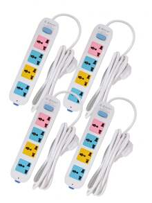 Multicontacto Extension Para Uso Interior Hogar y Oficina - Tipo de Enchufe A USA (110-127V) - Ver 15
