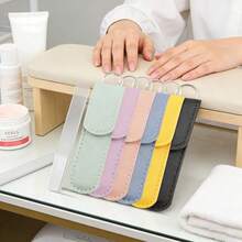 1 Set Double-Sided Glass Nail File & Storage Bag, Reusable Crystal Carving & Buffing Stick, Dead Skin Remover & Polishing Strips, Washable Nail Surface Repair Pen, Nail Shaping & Glossing File - Multicolor - View 1