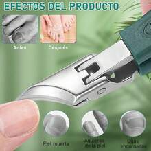 Cortaúñas Biselado con Forma de Pico de Águila, Cortaúñas Inclinado con Abertura de Mordaza Ancha y Antisalpicaduras para Personas Mayores - 1 - Ver 1