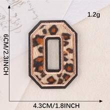 A-Z English Letter Patches, Leopard Print Embroidered Iron-On Stickers, Suitable For Clothing, DIY Name Apparel - Leopard - View 30