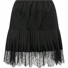 Falda de encaje para mujer, minifalda corta Y2k con ribete de encaje con volantes, 16, longitud hasta la mitad del muslo, esttica, ultrasuave, para uso informal, diario, hogar, ocio, citas, Y - inicial - Ver 1
