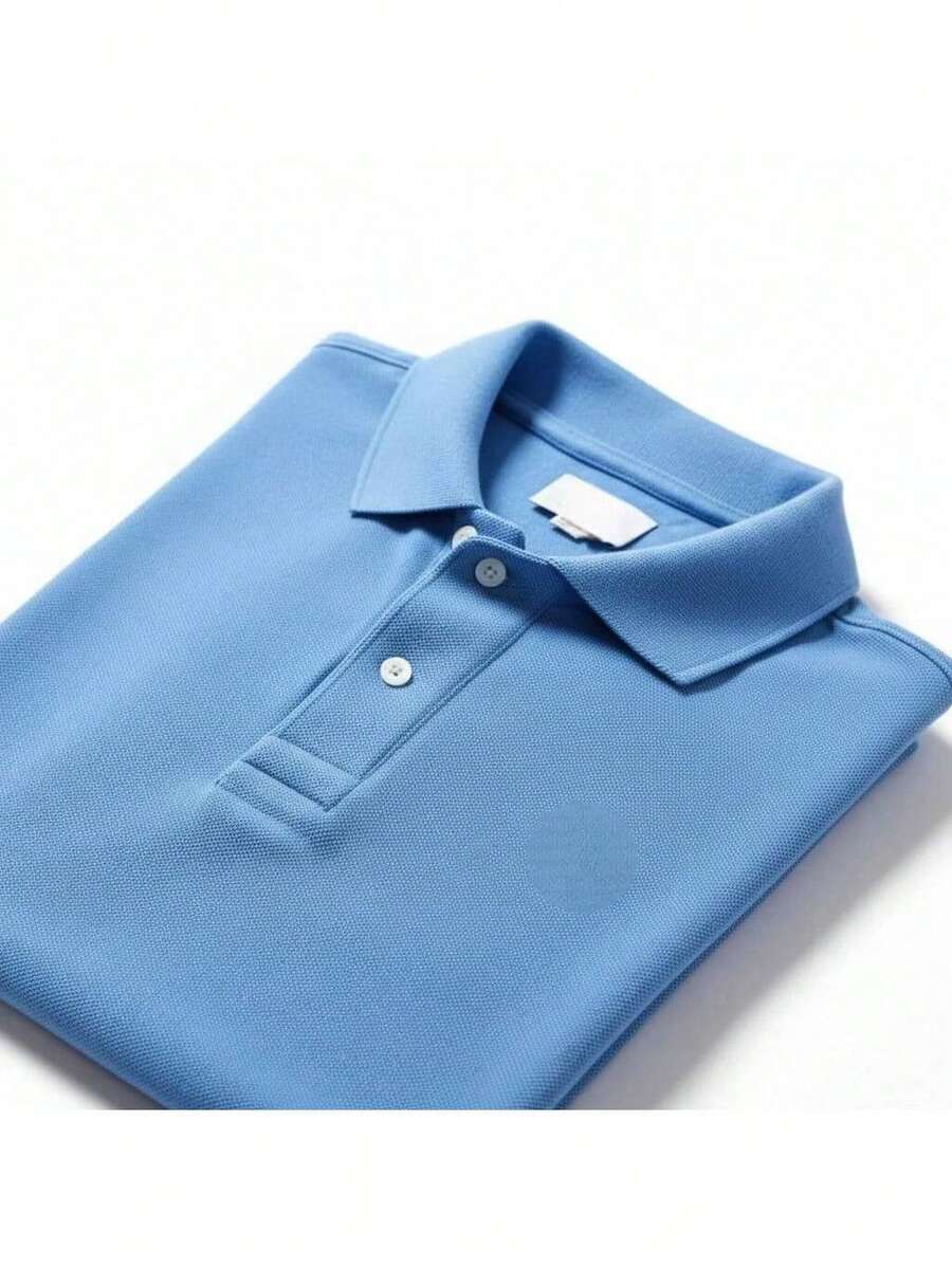 Men's Polo Shirt In Comfortable Cool Cotton - 淺藍色 - 查看 1