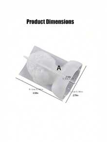 1 件 3D 蜡烛硅胶模具，闭眼和眨眼女孩造型，适用于 DIY 珠宝、石膏雕塑、香薰蜡烛、烛台、家居装饰树脂铸件 - 白色 - 查看 12