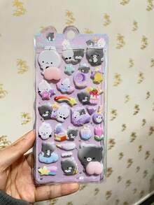 3D水晶钻石美甲贴纸，粉色天鹅花框蝴蝶图案，自粘美甲贴纸，可爱DIY装饰配件 - 礼品。完美适用于家居装饰、派对装饰、生日礼物和各种节日礼物，时尚百搭。时尚单品。奢华。缝纫。DIY。 - 彩色 - 查看 10