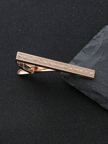 1pc Hot-Selling Men's Formal Luxury Tie Clip, Fashionable Colorful Business Gold & Silver Suit Accessory, Versatile Gemstone Inlaid Tie Clip For Evening Dress Suit Shirt, Elegant Gold & Silver Tie Clip Accessory, Cross-Border Men's Wholesale High-End Tie Clip, Business Formal Rhinestone Press-On Glossy & Matte Korean Style For Formal Meetings - Tie Clip - View 25