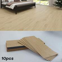 10pcs Peel And Stick Vinyl Floor Tiles, 15.7"X 5.9" Wood Grain Pattern, Waterproof Self-Adhesive Floor Tiles For Kitchen, Living Room, RV, Easy To Cut, Waterproof, Oil-Proof, Thick And Wear-Resistant, Strong Adhesive Backing, DIY, Multiple Colors Available (10PCS=0.6 Sq.M) - Multicolor - View 12