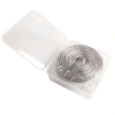 סט 5 חותכני עוגיות, חותכני עוגיות עגולים עם ידית, כלי אפייה מקצועיים לבצק, אריזות מתנה