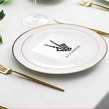 Servilletas de cctel Twenties - unidades, 2 capas, 5x 5 pulgadas, Blancas, Papel - Blanco - Ver 7