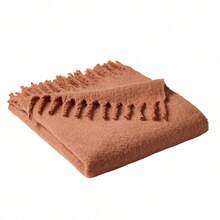 Faux Mohair Cozy Couch Throw Blanket Terracotta Clay, 50x72" - Terracottaclay - View 2
