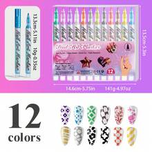 12/24pcs Fine Tip Nail Art Markers, 12/24 Colors Nail Art Pen Set, 0.7/0.5mm Tip Markers. Doodle Pens Suitable For Abstract Lines, Floral Patterns, Vibrant Colors - DIY Nail Art Tools, Professional Nail Art Supplies, Smooth Application, For Home Manicure And Nail Salons, Perfect Gift For Women - Nail Art Pen - View 17