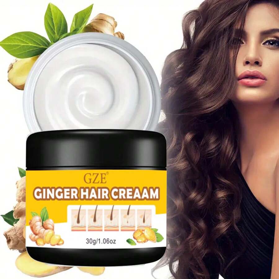GZE 生姜护发霜：滋养修护干枯、毛躁、受损发质——深层滋养，令天然卷发柔软顺滑亮泽，有效抚平毛躁，提升光泽，30克 - 薑色 - 查看 1