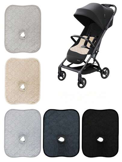 4層 防水 カーシートプロテクター パッド、滑り止め 乳児用カーシートクッション ベビーカー&車両用