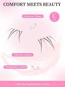 80 Clusters Individual Cluster Lashes DIY Lash Extension Crossed Wispy Soft Daily Cluster Lashes Thin Band Natural False Eyelashes Lash Clusters, Eyelash Clusters, Individual Eyelashes,Lashes,Fake Lashes - Black - View 6