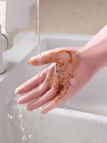 Reusable Long Sleeve Rubber Gloves, Made Of Silicone Material, Waterproof, Suitable For Kitchen, Bathroom, Floor And Wall Cleaning - Dishwashing And Pet Cleaning Gloves, Kitchen Cleaning Gloves, Floor Cleaning Gloves, Flexible Gloves, High Quality Gloves, Household Gloves, Multi-Purpose Gloves, Suitable For Busy Housewives And Professional Cleaners