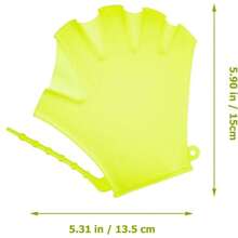 Baluue Guantes De Natacin De Silicona para Entrenamiento De Resistencia En Agua con Correa Ajustable para Fortalecer Msculos Y Mejorar Propulsin En Piscina - inicial - Ver 3