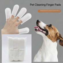 50pcs Pet Ear Cleaning Finger Sleeves, Suitable For Cats, Dogs And Other Pets, Portable And Easy To Clean, Keeps Pets Clean