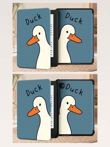 Cute Duck Cartoon Pattern Tablet Protective Case,Compatible With IPad 9.7/10.2/10.5/10.9/12.9/Pro 11, 10th Gen,Compatible With Samsung Galaxy Tab S6 Lite 10.4 Inch,Compatible With Kindle Paperwhite 12th Gen 2024,Kindle (11th Generation) 2022 Release,Kobo Clara Colour,Soft Anti-Fall Protection,Smart Stand/Automatic Wake Up/Sleep - Multicolor - View 11
