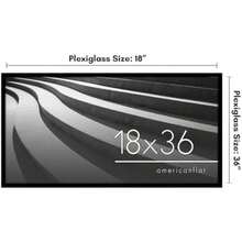 Americanflat - Marco de fotos de 6 x 6 pulgadas en color negro – Marco de fotos con borde fino con vidrio resistente a roturas, accesorios para colgar y caballete, marco de fotos cuadrado para pared y mesa(Negro 45,72 x 91,44 cm (18 x 36 pulg.)) - Multicolor - Ver 2