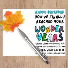 1 Pc Wonder Years Birthday Card Humorous Milestone Celebration With Vintage Red Envelope Retro Optimist Design Colorful Typography For 40th 50th 60th 70th Party Supplies Funny Birthday Cards Christmas Birthday Thank You Invitation Wedding Party Gathering Perfect For Boss Coworkers Workplace Birthday End Of Year Appreciation As Birthday Card Thank You Card Invitation Card Wedding Card With Red Envelope - Đỏ - Xem 9