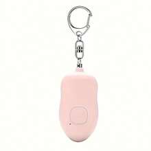 1pc 130dB SOS Alarm Keychain, USB Rechargeable Personal Safety Alarm With LED Light, Suitable For Women, Elderly, Emergency Button, Anti-Wolf, Self-Defense, Home, Car, Gift