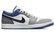 Air Jordan 1 Low SE 'True Blue' White Black Cement-Grey Dark-Marina-Blue Sneakers Men DM1199-140 - Nhiều màu - Xem 2