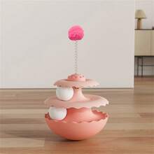 New Roly-Poly Cat Toy, Chew Ball To Consume Cat's Energy, Self-Entertainment Feather Teaser Wand - Multicolor - View 9