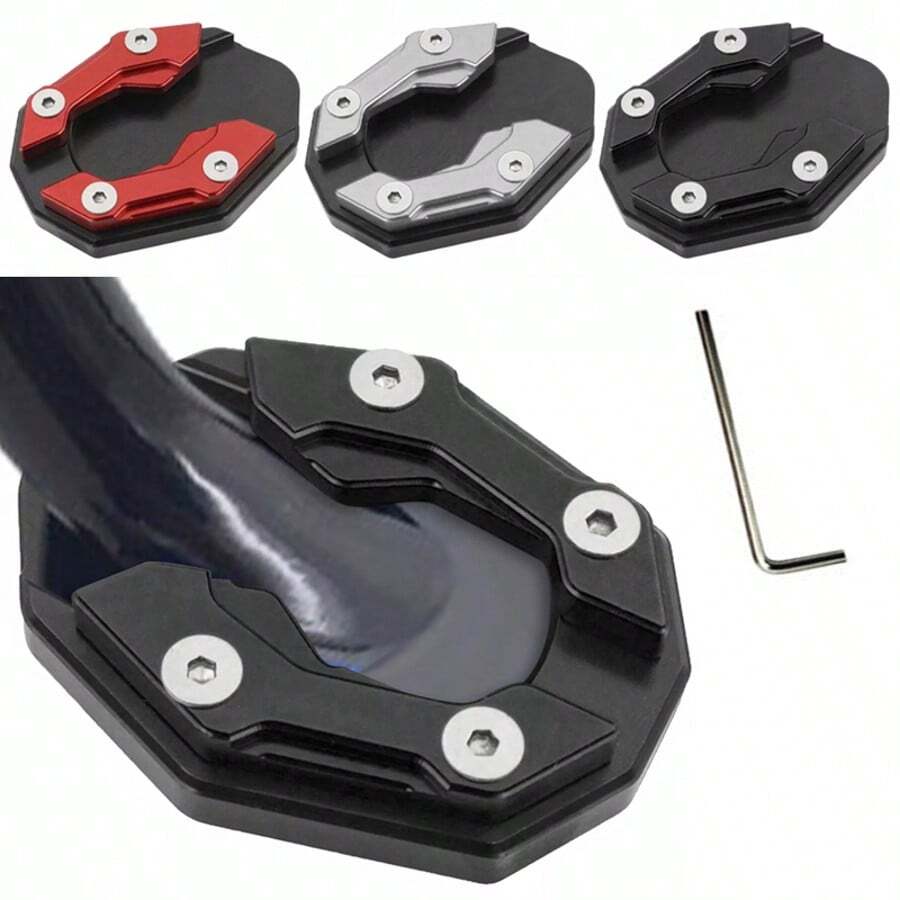 Motorcycle Bikes Kickstand Extender Foot Side Stand Extension Pad Support Plate - 彩色 - 查看 1