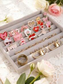 Kit de fabrication de porte-clés pour la Saint-Valentin, comprend des pendentifs, un fermoir de porte-clés, une chaîne d'extension, des anneaux à ressort et des pinces à bijoux. Kit créatif de fabrication de breloques de sac et d'artisanat de bijoux, idéal pour les cadeaux de la Saint-Valentin - Kit de fabrication de porte-clés DIY - Voir 11