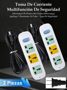 3 enchufes - 2 piezas