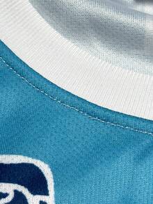 Japan Special Edition Men's Football Jersey T-Shirt Men's & Youth Football Short Sleeve Jersey Outdoor Sports & Fitness Gear, Sportswear, Casual Training Suit Samurai Pattern Comfortable Round Neck Sports Top Featuring Japanese Samurai Culture And Samurai Sword Graphic Print Suitable For Team Matches, Training, Casual Wear And Party Outfits - Mint Blue - View 4