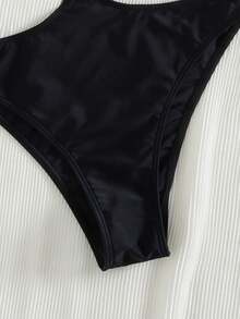 Sultry Sol 2026新款女士性感连体泳衣，饰有金属环细节 - 黑色镂空连体泳衣，腰部饰有金属环，优雅露背泳衣，适合海滩度假、夏季泳池派对，也是拍照的绝佳选择。 - 黑色 - 查看 8