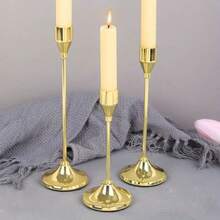 3/6pcs Christmas Candle Holders, Ramadan Tall Cone Candle Stands, Suitable For Home Holidays, Anniversary Parties, Dining Table Decor, Christmas Dinners, Weddings, Does Not Include Candles - Multicolor - View 5