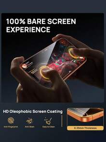 3 piezas de protector de pantalla de vidrio templado de alta definición ultra resistente y compatible con iPhone 17/17Pro/17Air/17Pro Max, 16/16Pro/16Plus/16Pro Max, 15/15Plus/15Pro/15Pro Max, 14/14Plus/14Pro/14Pro Max, 13 Mini/13/13Pro/13Pro Max, 12 Mini/12/12Pro/12Pro Max, 11/11Pro/11Pro Max. Resistente a arañazos, a golpes, a huellas dactilares, con dureza 9H y fácil de instalar. - transparente - Ver 4