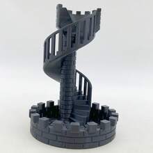 3D打印骰子塔城堡楼梯模型 - 耐用塑料材质，表面光滑，做工精细，适合室内/室外展示，是游戏玩家和模型收藏家的理想之选，室内/室外装饰 | 精细模型 | 耐用塑料 - 彩色 - 查看 2