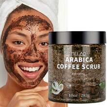MELAO Arabica Coffee Body Scrub - Infused With Natural Coffee Grounds, Gently Exfoliates And Moisturizes Skin For Smooth, Radiant Complexion - Effectively Improves Cellulite And Stretch Marks, 10oz/283g Jar - Brown - View 5