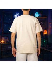 Camiseta Unissex Estampada Personagens Serie Stranger 100% Algodão Premium Camiseta Streetwear Casual T-shirt Oversized Serie - Creme - Visão 2