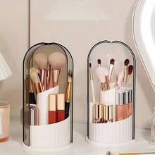 1 buah Kotak Penyimpanan Meja Transparan Berputar 360° - Penyimpanan Multifungsi untuk Kuas Makeup, Alat Tulis, dll. - Desain Anti Debu, Cocok untuk Kantor, Kamar Tidur, Kamar Mandi - Hadiah Liburan yang Ideal - MultiWarna - View 5